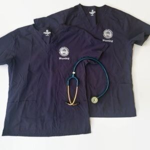 2 Simmons University Nursing Scrub Tops